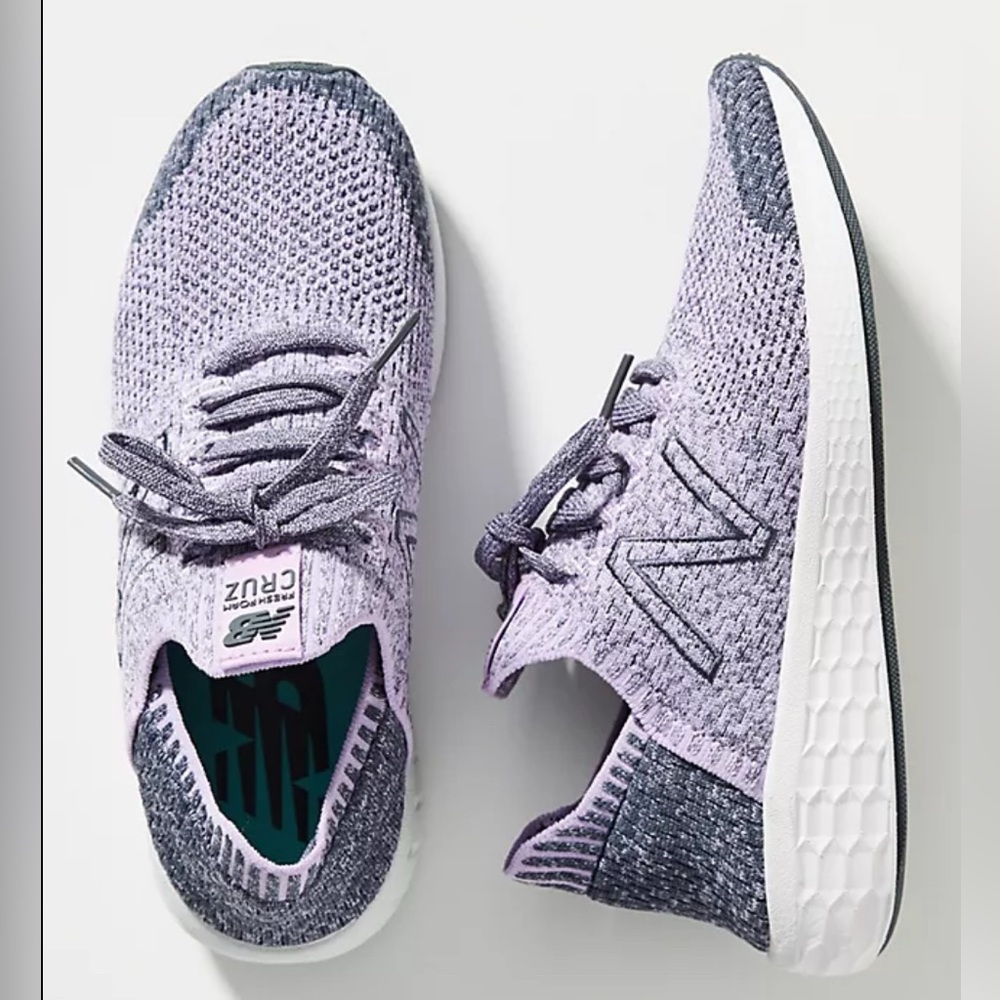 New Balance Women's Lavender Knit Sneakers